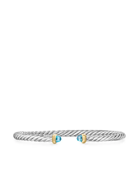 David Yurman 14kt yellow gold and sterling silver Cable Flex bracelet (4mm) Silver B18092S4ABT