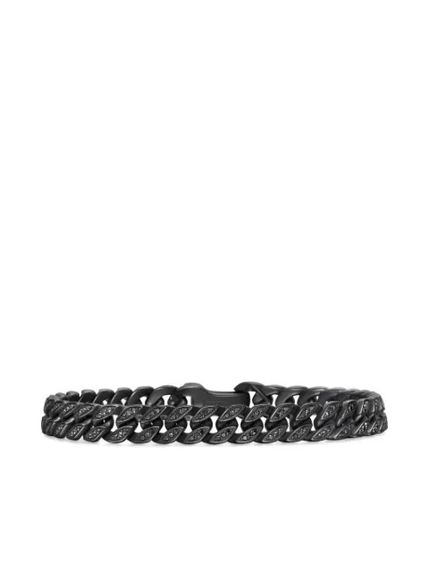 David Yurman Curb Chain diamond bracelet (8mm) Black B25444MBBABD