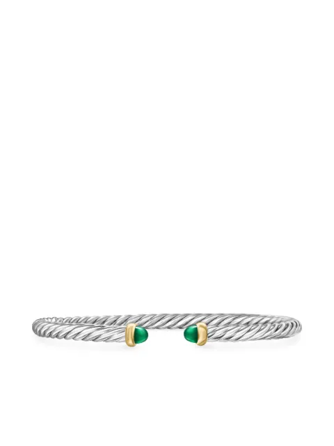 David Yurman 14kt yellow gold and sterling silver Cable Flex bracelet (4mm) Silver B18092S4BGO