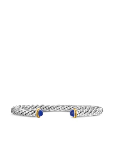 David Yurman 14kt yellow gold and sterling silver Cable cuff bracelet (6mm) Silver B35127MS4BLA