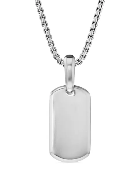 David Yurman sterling silver Chevron tag (21mm) Silver D35090MSS