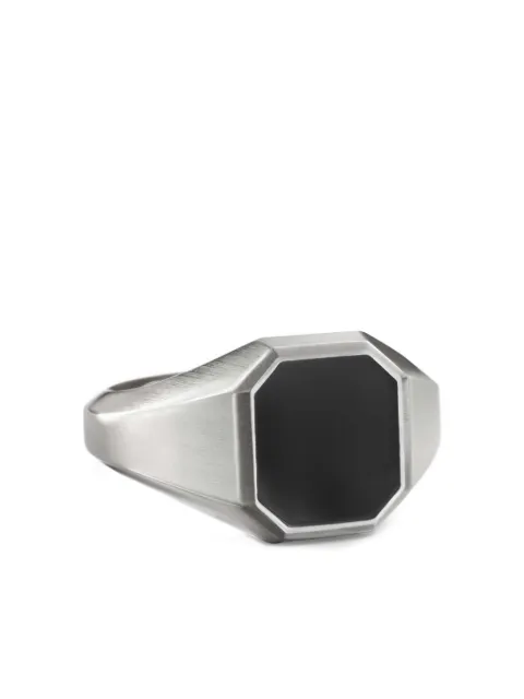 David Yurman sterling silver Streamline onyx signet ring (14mm) Silver R25999MSSBBO