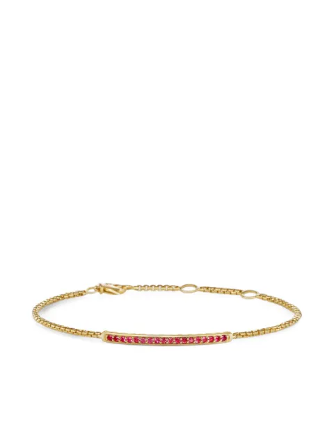 David Yurman 18kt yellow gold Petite Pavé Bar bracelet (1.7mm) Gold B1757488ARU