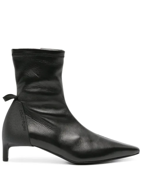 Courrèges Scuba 45mm leather boots Black 323SAB002CR0031