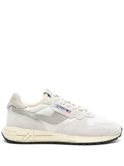 Autry Reelwind logo-patch suede-panel sneakers White WWLMNC04