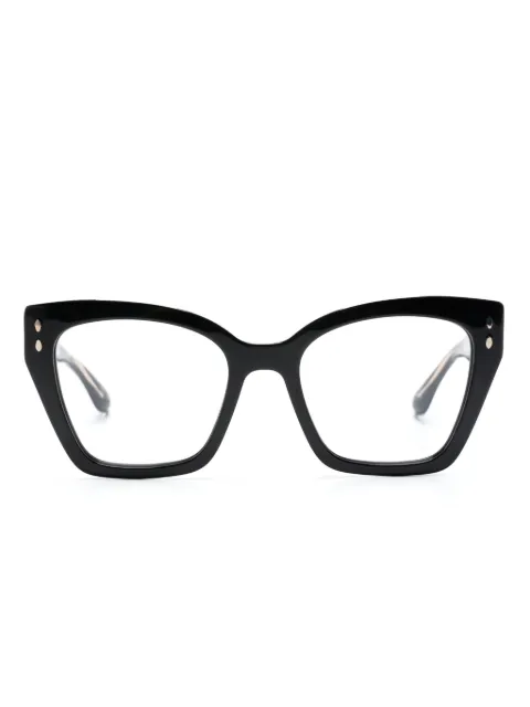 Isabel Marant Eyewear butterfly-frame logo-engraved glasses Black IM0140