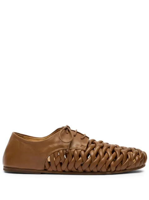 Marsèll Steccoblocco interwoven leather Derby shoes Brown MW8243088320