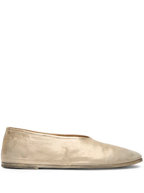 Marsèll Coltellaccio leather ballerina shoes Gold MW2105