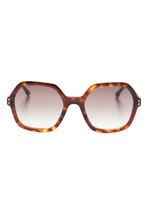 Isabel Marant Eyewear logo-print oversize-frame sunglasses Brown IM0152S