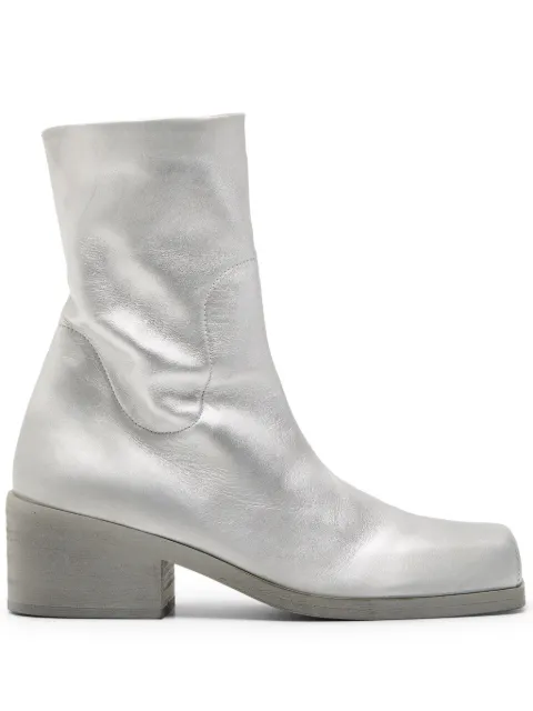 Marsèll Cassello leather ankle boots Silver MW6665