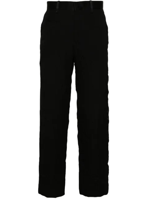 Undercover mid-rise crinkled straight-leg trousers Black UC2C4508