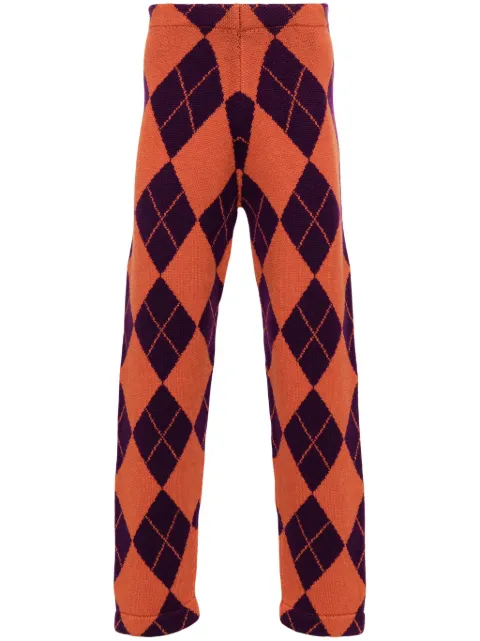 Liberal Youth Ministry Arlequin wool straight-leg trousers Orange LYM04P031
