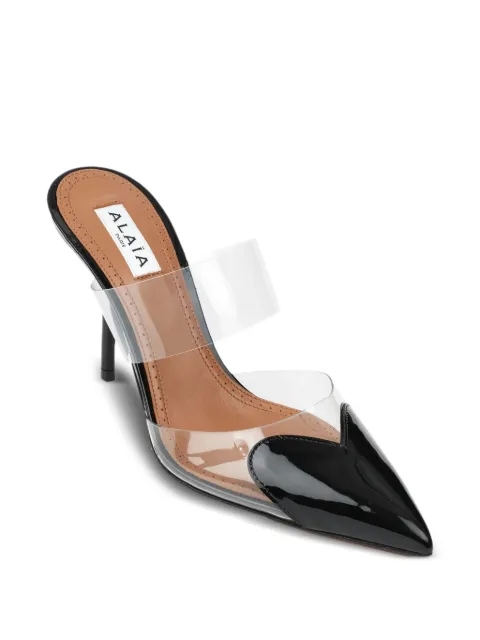 Alaïa Le Cœur mules in patent leather Black AA3M053CK150