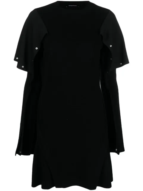 Kiko Kostadinov Horsebow layered minidress Black KKWAW23D07