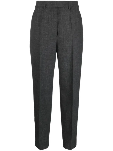 Prada virgin wool pressed-crease tailored trousers Grey P240H11CZSOOO