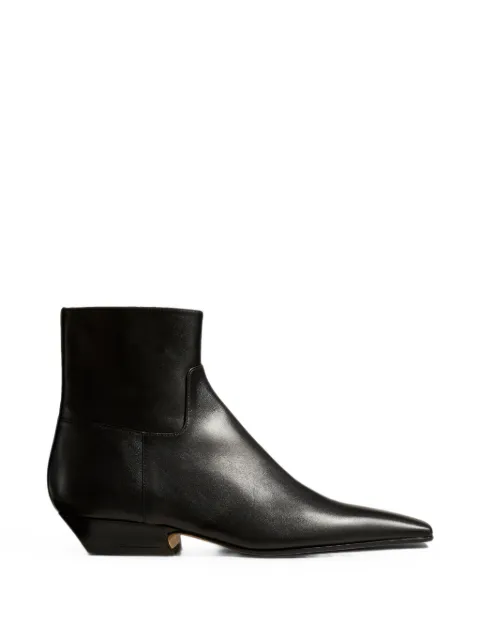 KHAITE The Marfa leather ankle boots Black F1066824200