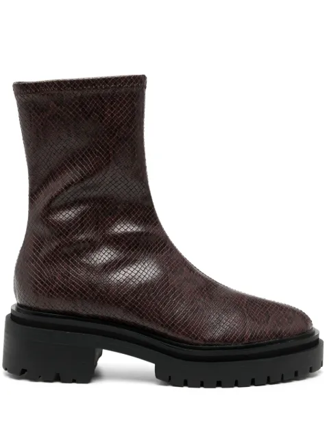 Senso Peyton III 50mm snakeskin-effect boots Red PEYTONIII