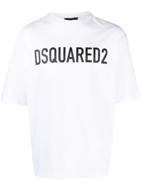 DSQUARED2 logo-print cotton T-shirt White S74GD1197D20004