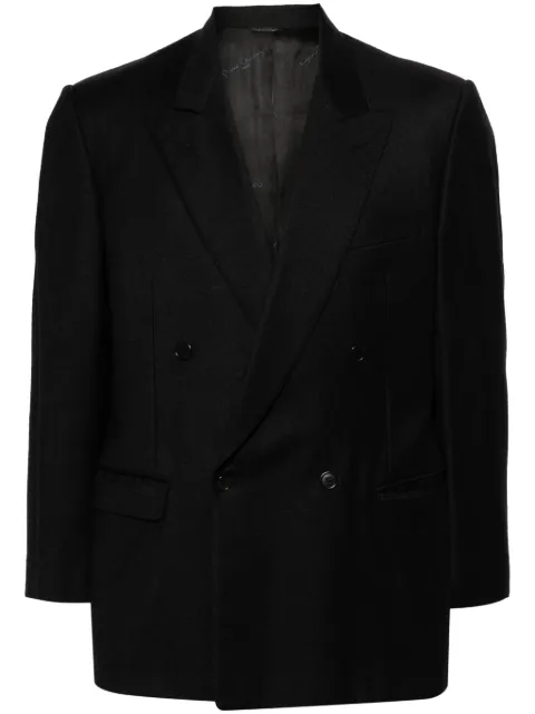 Pierre Cardin Pre-Owned 1990s peak lapels double-breasted blazer Black PICA350HR