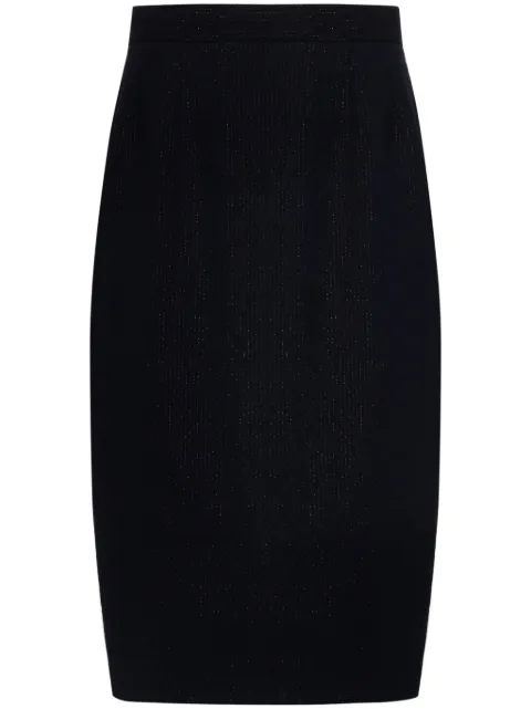 Christian Dior Pre-Owned 1990s pinstripe lurex pencil skirt Blue HOLADIO437
