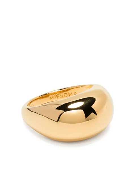 Missoma gold-plated sterling silver Chubby dome ring Gold DMGR5NSA