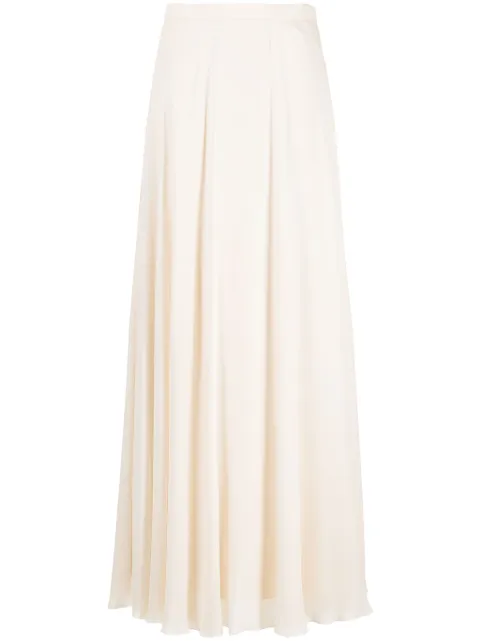 Ralph Lauren Collection A-line crepe maxi skirt Neutrals 290934123001