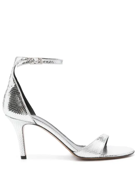 ISABEL MARANT Ailisa 80mm leather sandals Silver SD0091FAB1A28S
