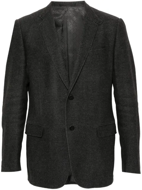 Gucci Pre-Owned 2000s elbow-patch notched lapels blazer Grey GUC450MV