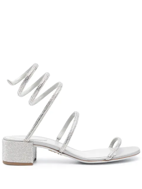 René Caovilla Cleo crystal-embellished sandals Grey C12037040R001V232