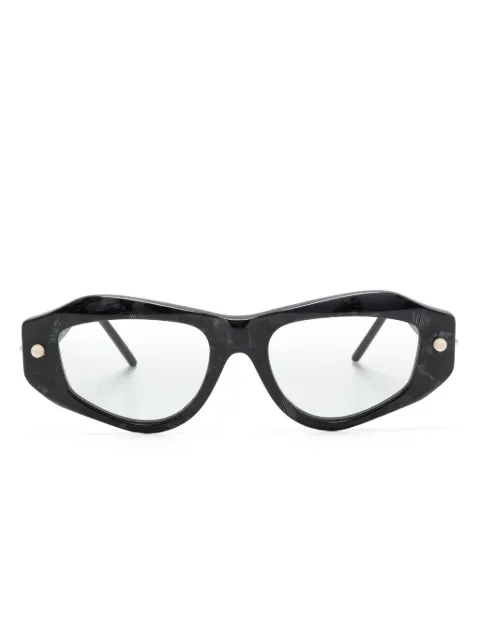 Kuboraum P15 rectangle-frame sunglasses Black P15