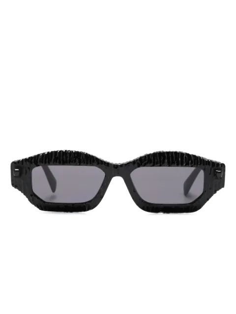 Kuboraum Q6 geometric-frame sunglasses Black Q6