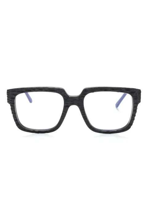 Kuboraum square-frame glasses Black K3