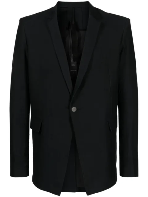 Boris Bidjan Saberi shawl-lapels single-breasted blazer Black SUIT3FLY10007