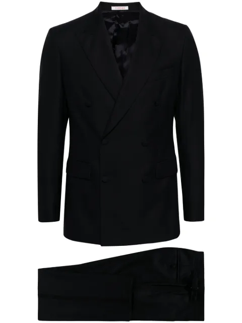 FURSAC double-breasted faille wool tuxedo Blue FHPSM00020
