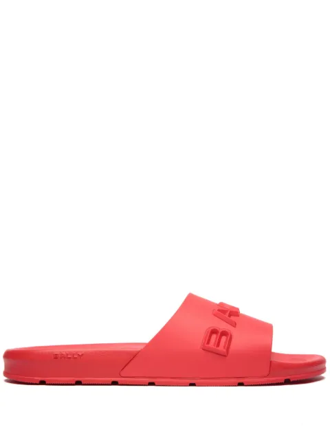 Bally logo-embossed moulded slides Red MSS03NTP003