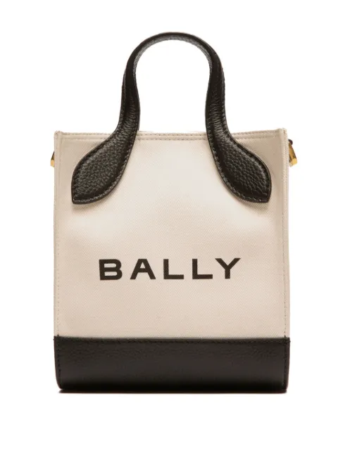 Bally Bar logo-print tote bag White WAM03ECV034