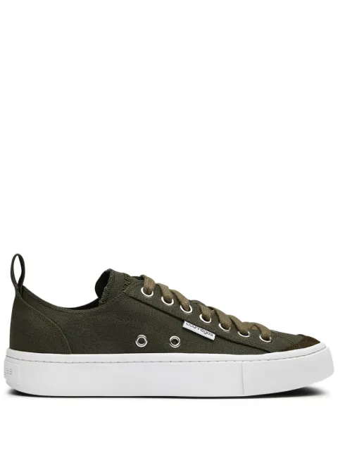 Courrèges logo-embroidered canvas sneakers Green 224SSN027CO0105