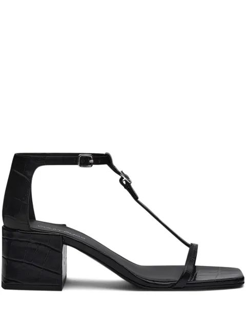 Courrèges buckled leather sandals Black 224SSD017CR0060