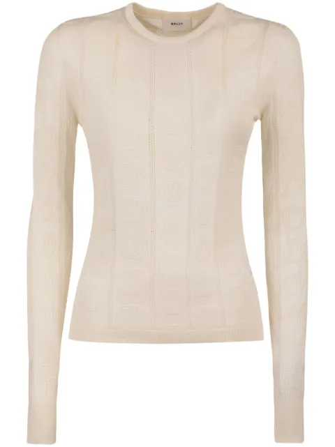 Bally patterned intarsia-knit jumper Neutrals WKN03VSE116