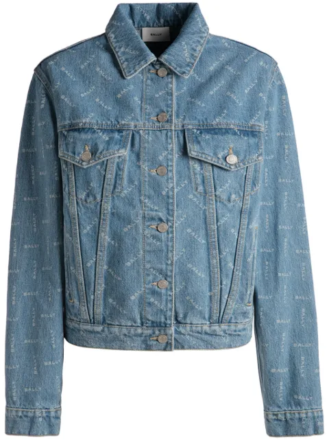 Bally logo-print denim jacket Blue WOU04ECO264