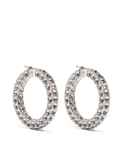 Amina Muaddi Jahleel crystal-embellished earrings Silver JAHHOOPBIG