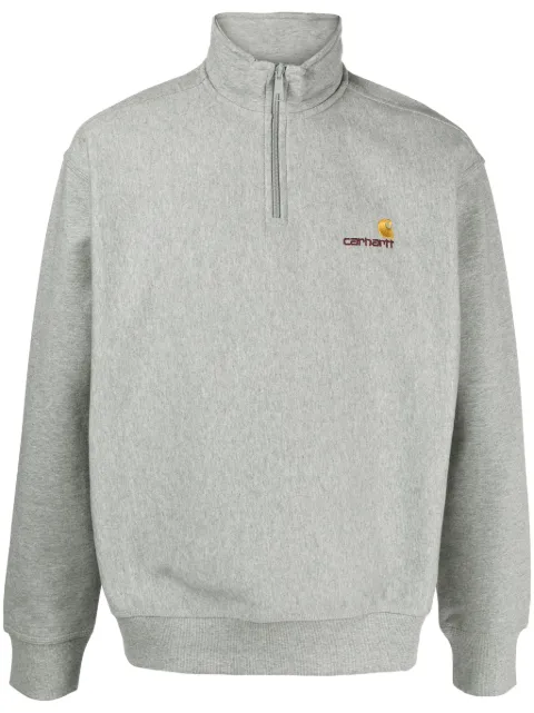 Carhartt WIP American Script half-zip sweatshirt Grey I027014