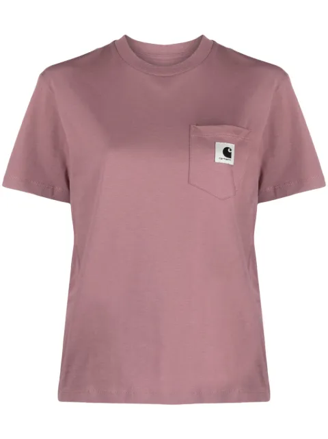 Carhartt WIP S/S Pocket organic-cotton T-Shirt Pink I032215