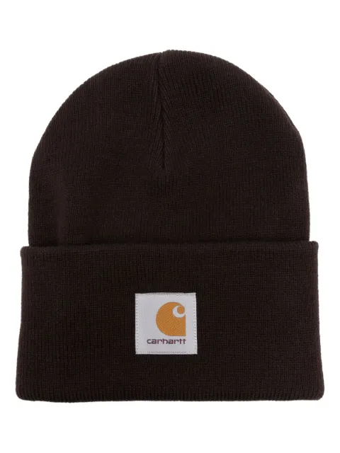 Carhartt WIP logo-appliqué beanie Brown I020222