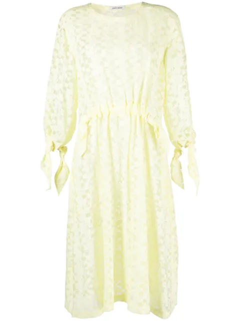Henrik Vibskov Bulk jacquard midi dress Yellow SS24STUDF319