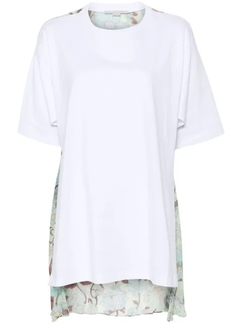 Stella McCartney floral-print panel T-shirt Green 6J02773SPY62