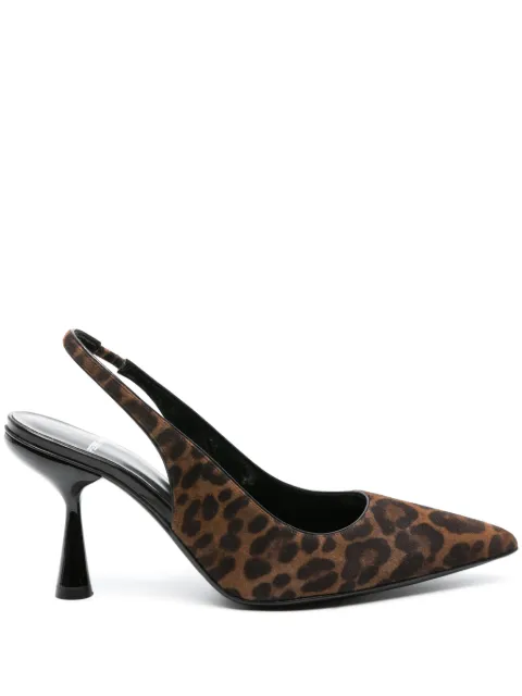 Pierre Hardy Scuba 90mm leopard-printed pumps Brown ABM06