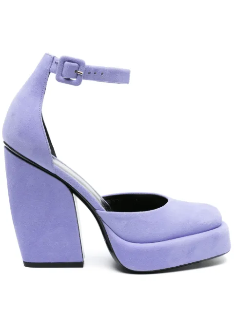 Pierre Hardy Sean 120mm suede platform pumps Purple ABD04