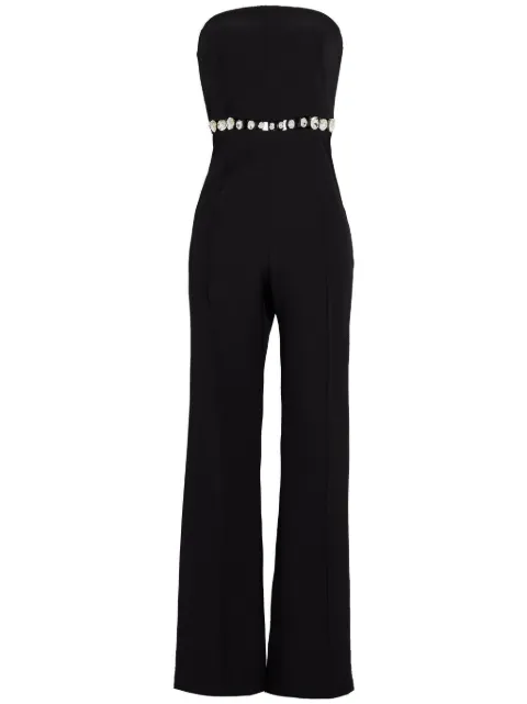 Retrofete Glenda crystal-embellished bandeau jumpsuit Black HL248103