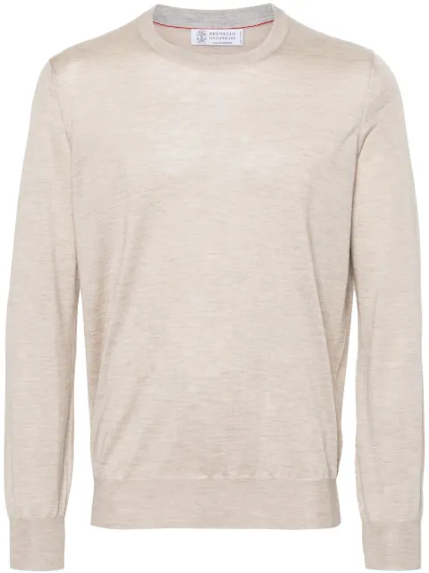 Brunello Cucinelli mélange fine-knit jumper Neutrals M2300100